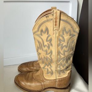 Ariat Womens Tan Cobalt XR Cowboy Cowgirl Western Boots 17626 Sz 7 B 37.5 USED